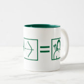 Tasse 2 Couleurs Flèche | Équation de flèche verte (Devant droit)