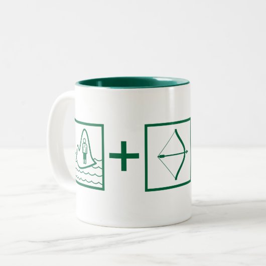 Tasse 2 Couleurs Flèche | Équation de flèche verte (Devant gauche)