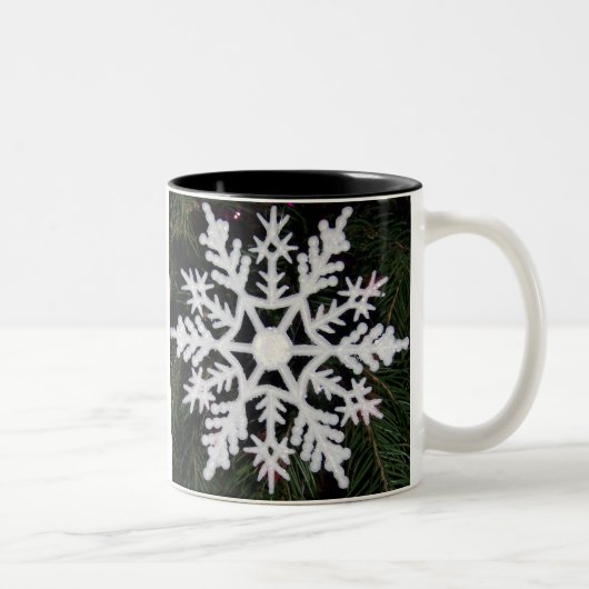 Tasse 2 Couleurs Flèche-neige de Noël (Droit)