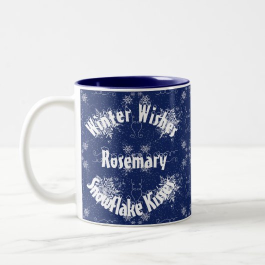 Tasse 2 Couleurs Flèches blanches sur bleu traditionnel (Gauche)