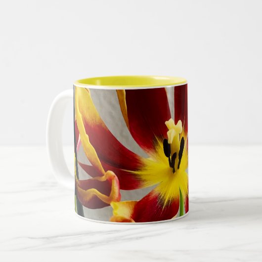 Tasse 2 Couleurs Fleur (Devant gauche)