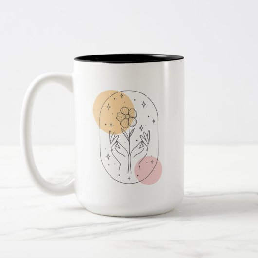 Tasse 2 Couleurs Fleur (Gauche)
