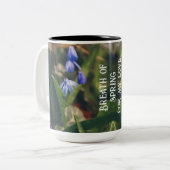 Tasse 2 Couleurs Fleur à ressort bleu (Devant gauche)