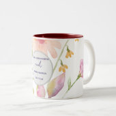 Tasse 2 Couleurs fleur aquarelle modifiable (Devant droit)