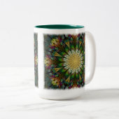 Tasse 2 Couleurs Fleur courbée (Devant droit)
