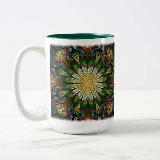 Tasse 2 Couleurs Fleur courbée (Gauche)