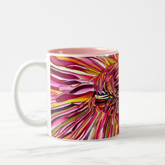 Tasse 2 Couleurs Fleur d'aquarelle Chrysanthemum (Gauche)
