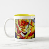 Tasse 2 Couleurs Fleur d'aquarelle d'origine Frénésie Jaune (Gauche)