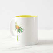 Tasse 2 Couleurs Fleur d'aquarelle moderne marguerite (Devant gauche)