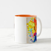 Tasse 2 Couleurs Fleur d'aquarelle Neon Carnation (Devant droit)