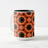 Tasse 2 Couleurs Fleur d'automne orange (Devant gauche)
