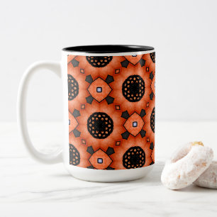 Tasse 2 Couleurs Fleur d'automne orange