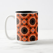 Tasse 2 Couleurs Fleur d'automne orange (Gauche)