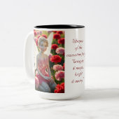 Tasse 2 Couleurs Fleur de carnation (Devant gauche)