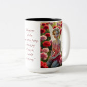 Tasse 2 Couleurs Fleur de carnation (Devant droit)