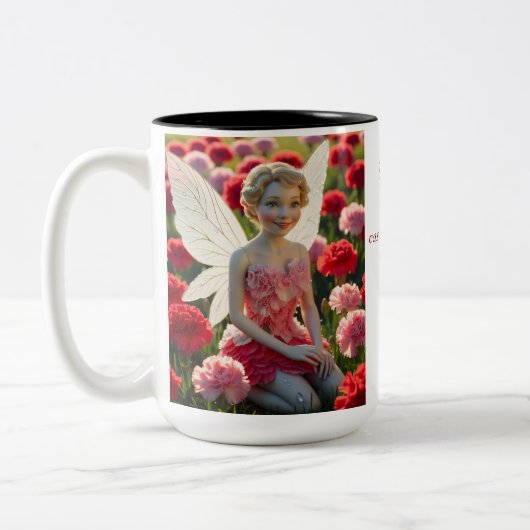 Tasse 2 Couleurs Fleur de carnation (Gauche)
