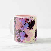 Tasse 2 Couleurs Fleur de cerisier rose (Devant gauche)