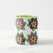 Tasse 2 Couleurs Fleur de clématite pourpre (Centre)