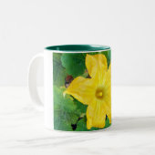 Tasse 2 Couleurs Fleur de courgettes (Devant gauche)