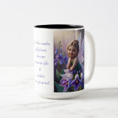 Tasse 2 Couleurs Fleur de Larkspur (Devant droit)