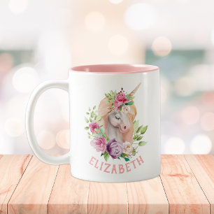 Tasse 2 Couleurs Fleur de Licorne