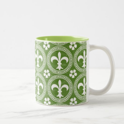 Tasse 2 Couleurs Fleur De Lis (Droit)