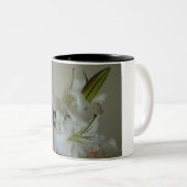 Tasse 2 Couleurs Fleur de lis blanc (Devant droit)