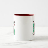 Tasse 2 Couleurs Fleur de lis F Monogramme (Centre)