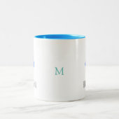 Tasse 2 Couleurs Fleur de Lis Monogrammée (Centre)