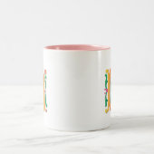 Tasse 2 Couleurs Fleur de lis N Monogramme (Centre)