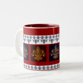 Tasse 2 Couleurs Fleur de Lis No 7 (Devant gauche)