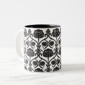 Tasse 2 Couleurs Fleur-De-Lis noir (Devant gauche)