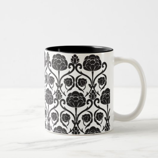 Tasse 2 Couleurs Fleur-De-Lis noir (Droit)