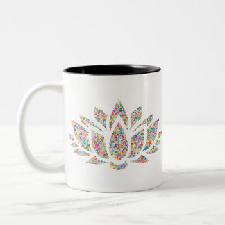 Tasse 2 Couleurs Fleur de Lotus colorée