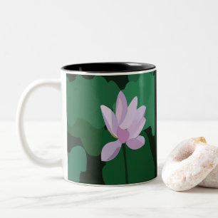 Tasse 2 Couleurs Fleur de Lotus Rose