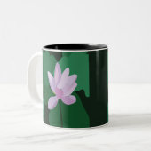 Tasse 2 Couleurs Fleur de Lotus Rose (Devant gauche)
