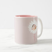 Tasse 2 Couleurs Fleur de marguerite rose (Devant droit)
