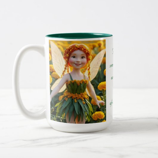 Tasse 2 Couleurs Fleur de Marigold (Gauche)