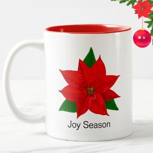 Tasse 2 Couleurs Fleur de Poinsettia