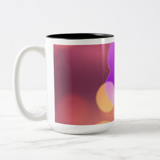 Tasse 2 Couleurs Fleur de Princesse Violette avec Bokeh de Rêve et