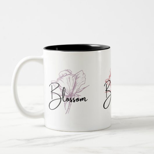 Tasse 2 Couleurs Fleur de printemps en fleurs (Gauche)