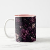 Tasse 2 Couleurs Fleur de Prunier Noir (Gauche)