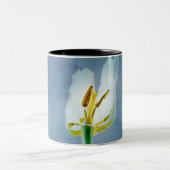 Tasse 2 Couleurs Fleur de tulipe blanche (Centre)