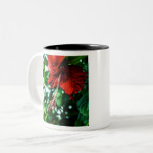 Tasse 2 Couleurs Fleur d'Hibiscus rouge (Devant gauche)