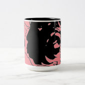 Tasse 2 Couleurs Fleur Doodle (Centre)