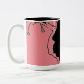Tasse 2 Couleurs Fleur Doodle (Gauche)