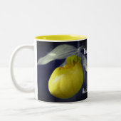 Tasse 2 Couleurs Fleur d'orchidée à chlipper jaune personnalisée (Gauche)
