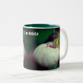 Tasse 2 Couleurs Fleur d'orchidée blanche Lady Slipper Personnalisé (Devant droit)