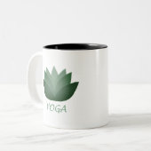 Tasse 2 Couleurs Fleur Emerald Yoga Lotus (Devant gauche)