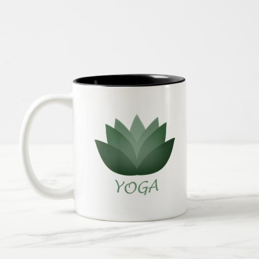 Tasse 2 Couleurs Fleur Emerald Yoga Lotus (Gauche)